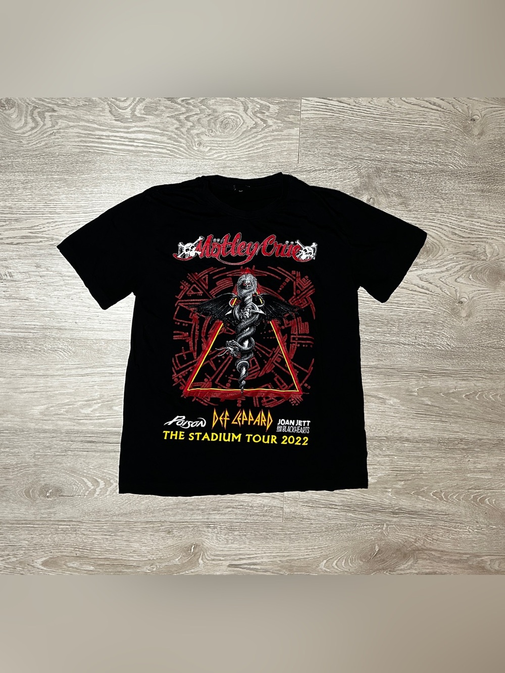 2022 Motley Crue, Poison, Def Leppard Toronto Tour Concert Graphic T-Shirt